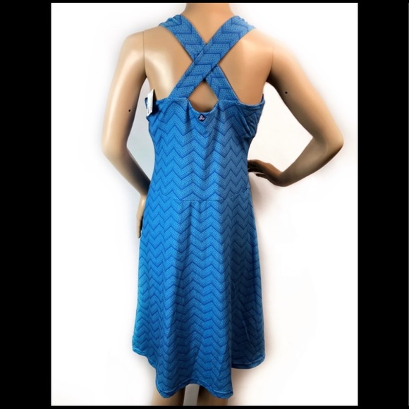 PRANA BLUE MULTI PHOEBE CROSSED BACK PRINT DRESS - Picture 5 of 5